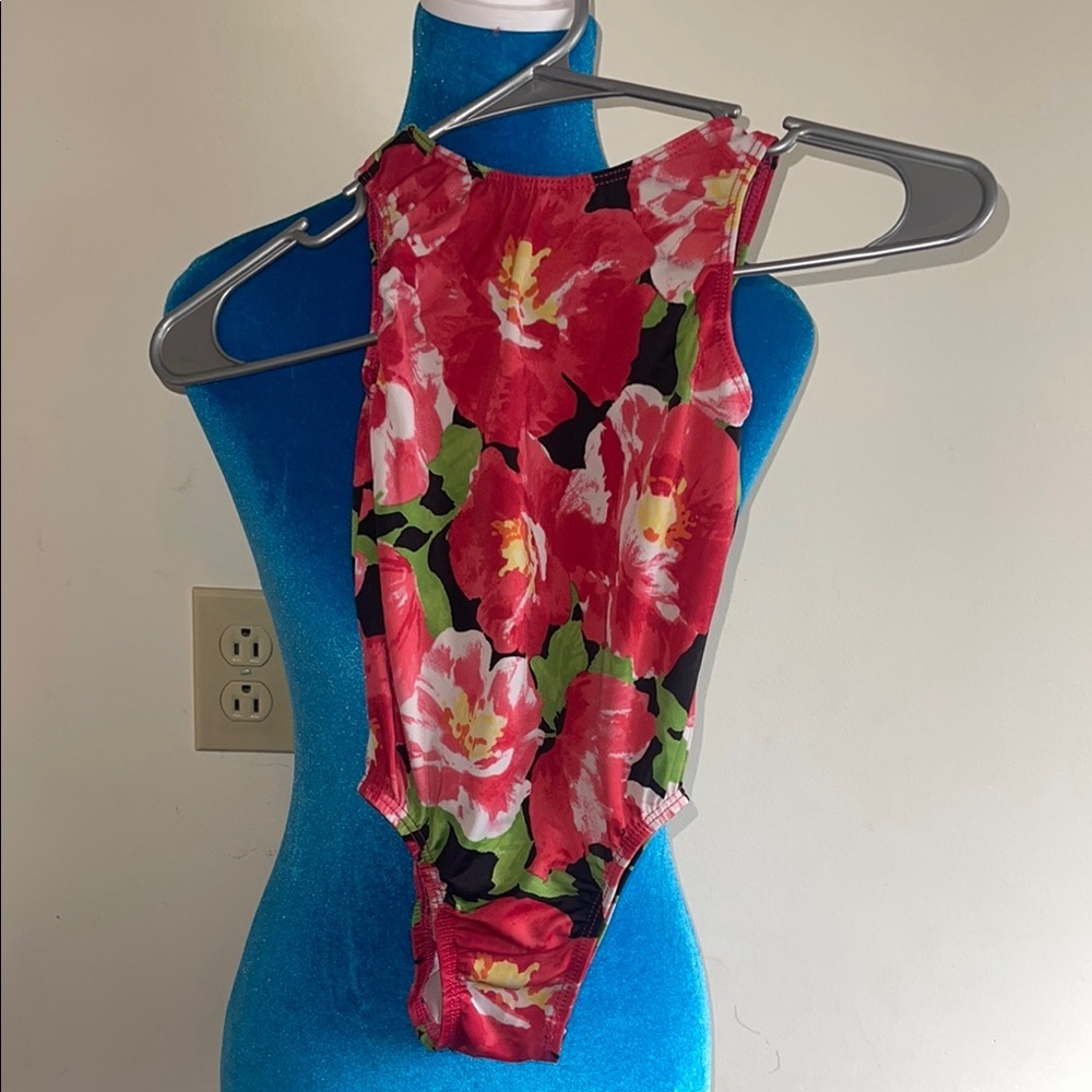 GK Kids Floral Dance Costume - Red and Green